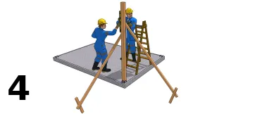 Stabilisation du poteau (2/2)