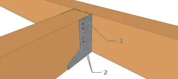 Technique 1 et 2 : Fixation des solives avec des sabots à ailes intérieures