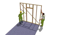 Vignette de l'article : Montage des pans de murs directement sur son support