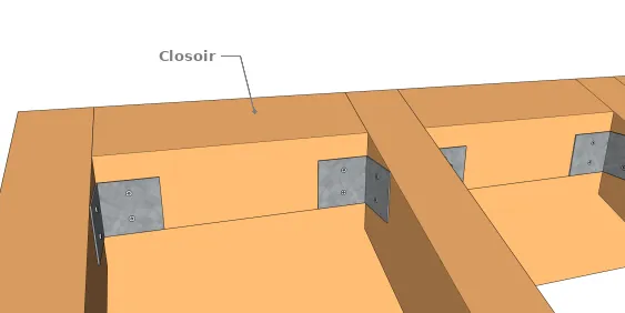 Technique 3 : Fixation d’un closoir avec des équerres simples