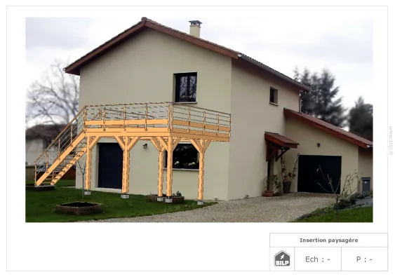 Insertion paysagère d’une terrasse en bois