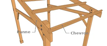 Technique 1 : fixation de chevron avec des vis
