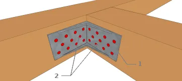 Technique 5 : Fixation des solives avec des équerres renforcées