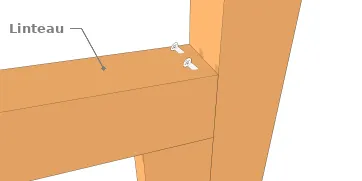 Fixation d’un linteau par des vis