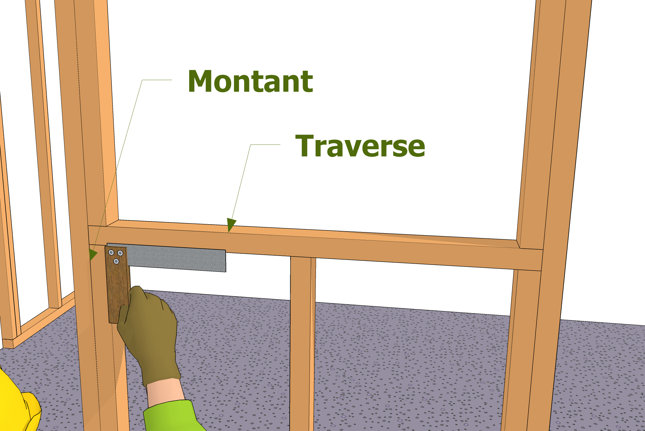 Comment assurer une perpendiculaire entre deux pièces de bois ?