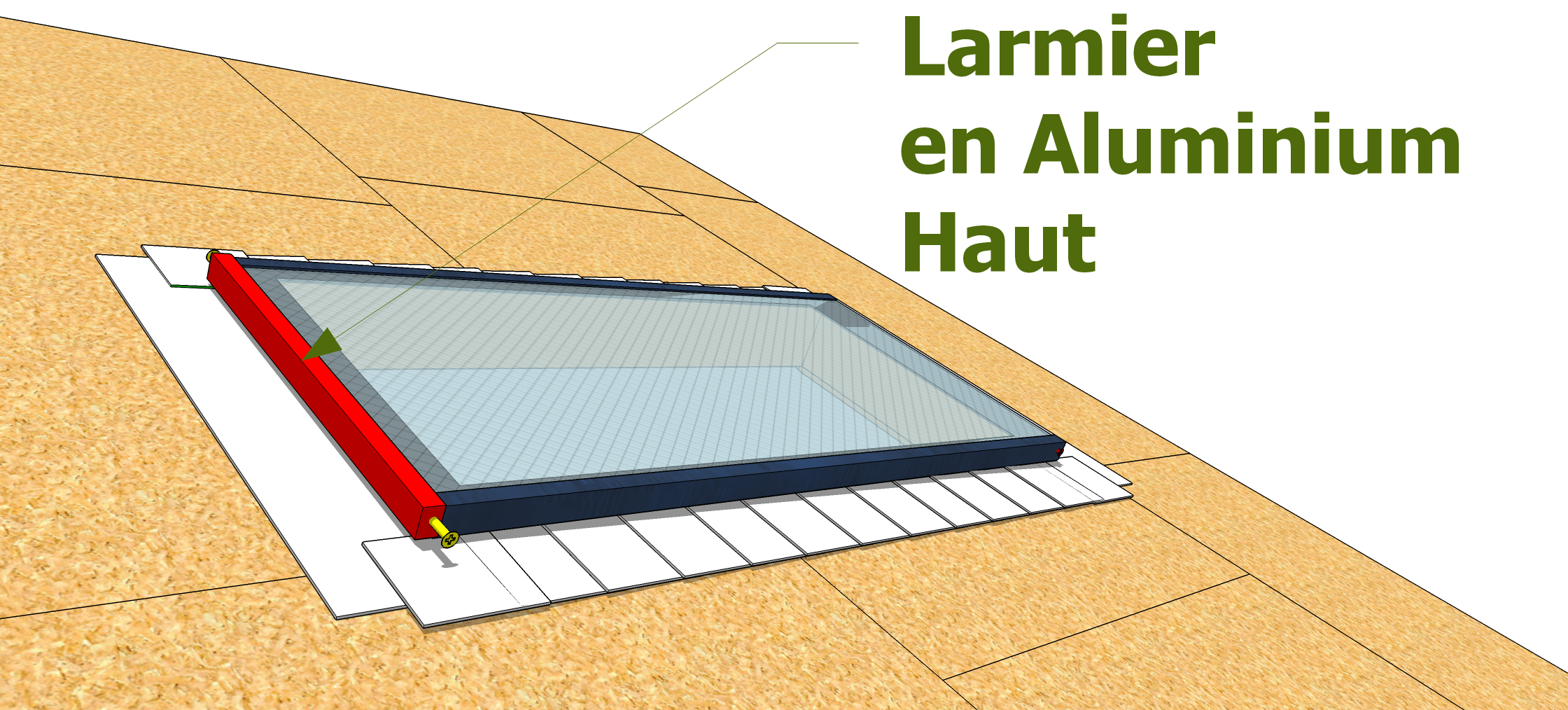 Le larmier en aluminium