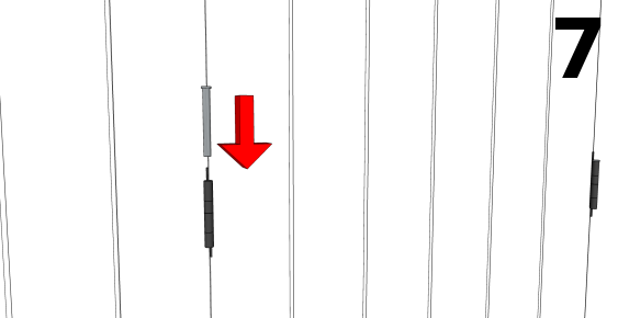 Fixer les axes des charnières