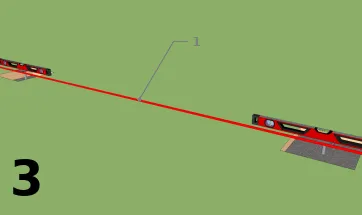 Caler le pied de poteau (technique 1)