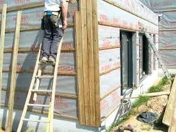 Pose de bardage en bois (2/2)