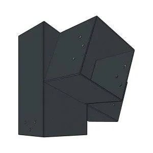 Connecteur SUNDIY pente 20° Anthracite RAL 7016 - 120mm à 3 directions - Forme L3