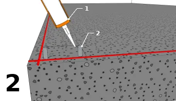 Mise en place des ancrages dans le béton