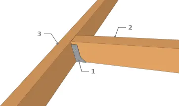 Joint par sabot ou équerre métallique