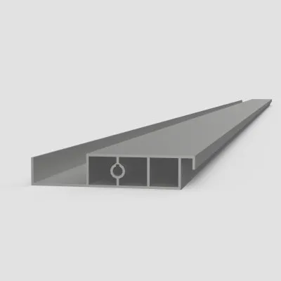 Lame XL aluminium 27mm, longueur 2m, RAL9006 structuré GRIS ALUMINIUM