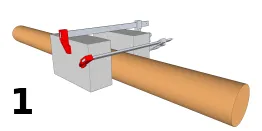 Fixer le poteau rond