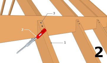 Fixer les chevrons du brisis