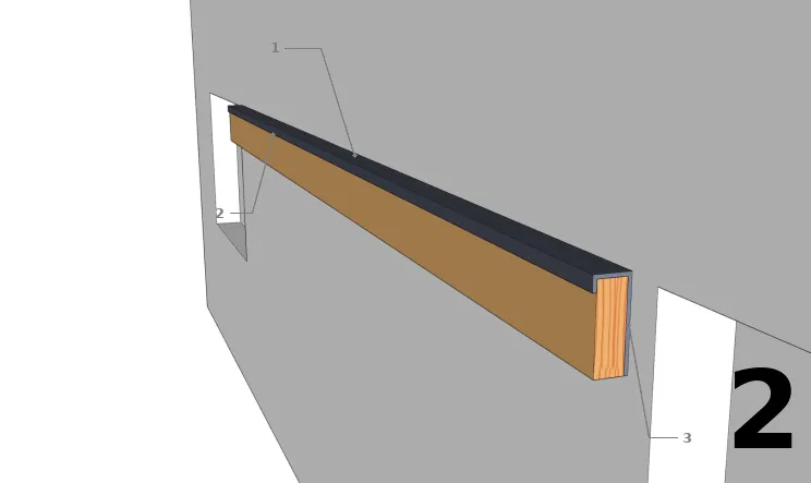 Poser la panne muralière