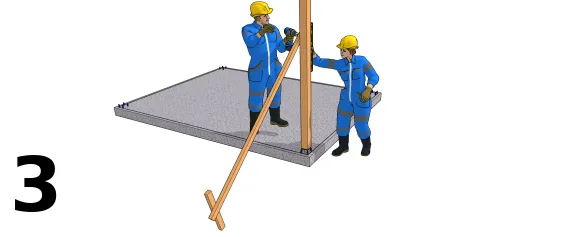Stabilisation du poteau (1/2)