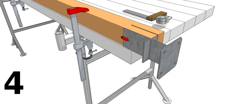 Cas d’une âme de même largeur&nbsp;: Repérer les trous des boulons