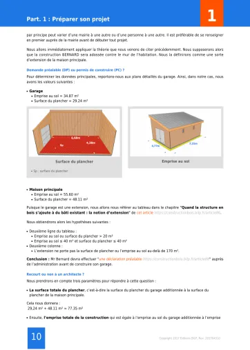 Extrait de la rubrique préparer son projet