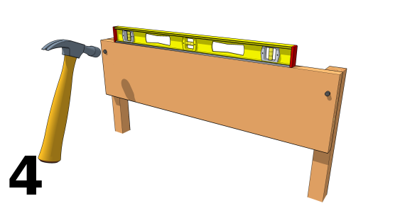 Fixer la planche en nivelant