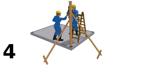 Stabilisation du poteau (2/2)