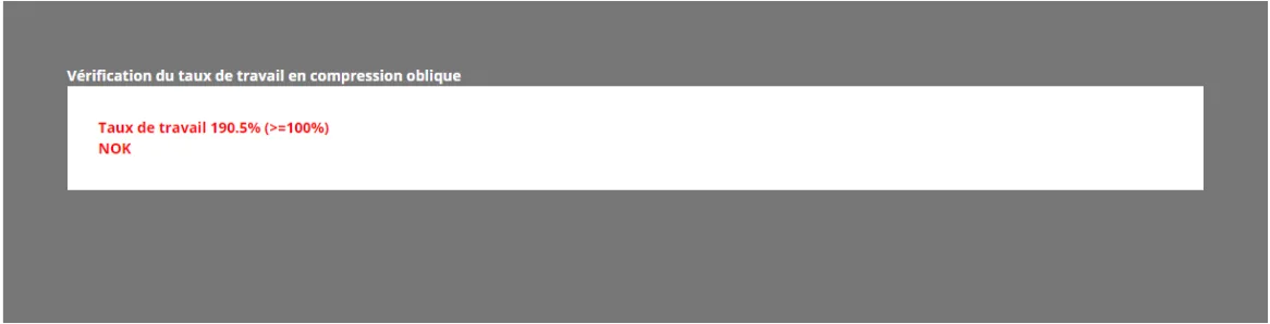 Le résultat avec la section 38 x 63 mm