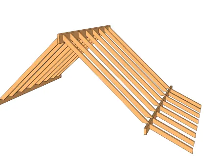 Anatomie d'une charpente de toiture à coyaux