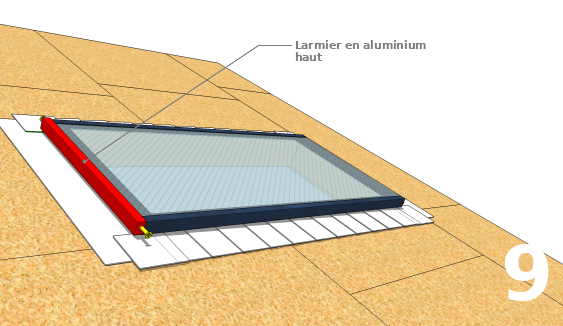 Le larmier en aluminium