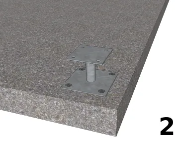 Fixer le pied de poteau à la fondation