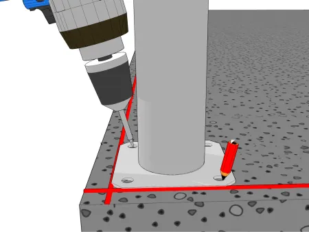 Comment monter un poteau métallique (poteau OSP Simpson) ?