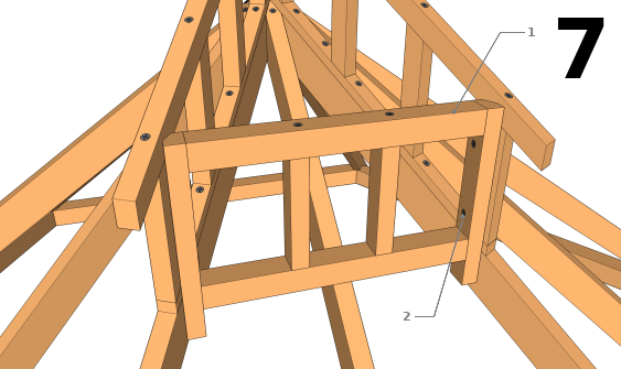 Fixer l’ensemble aux modules de chevrons