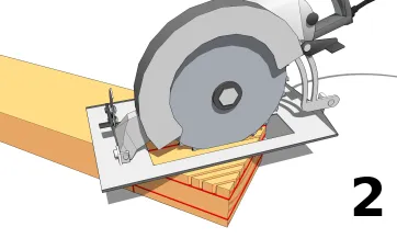 Le dégrossissage à la scie circulaire