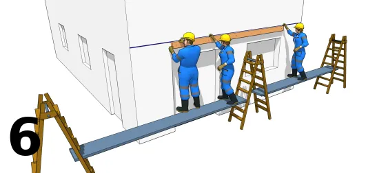 Vérifier les alignements des trous de la panne et du mur