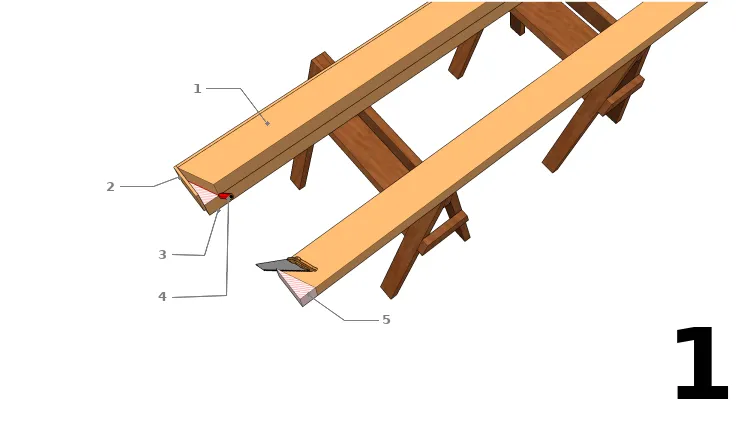 Préparer tous les éléments de la charpente