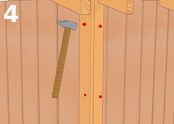 Finition d’angle avec deux petites planches