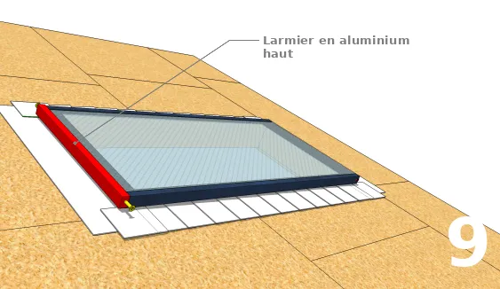 Le larmier en aluminium