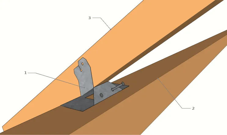 Pied de chevron à pente réglable