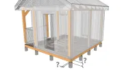 Vignette de l'article : Cas d'une plateforme supportant une construction avec un mur non porteur (avec un système poteau, panne ou poutre)