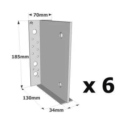 Etrier à âme intérieure pour le BOIS - Réf. ETNM185/130/2_6