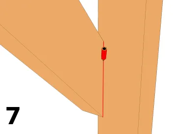 Tracé du bord de la mortaise