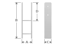 Pied de poteau en H