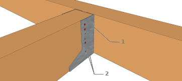 Technique 1 et 2 : Fixation des solives avec des sabots à ailes intérieures