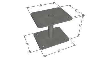  Pieds de poteau mini