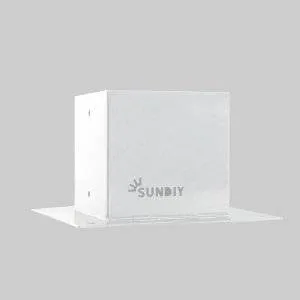 Photo du support de poteau SUNDIY blanc RAL 9010 - Série 120mm