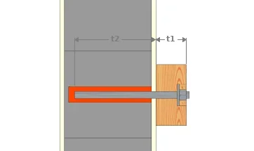 Schéma de fixation d’une muralière sur une façade