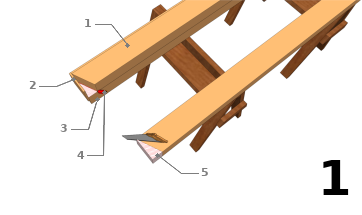 Préparer les chevrons du brisis