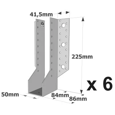 Sabots à ailes extérieures, gamme SAE CLASSIQUE (épaisseur 2mm, profondeur 84mm) - Réf. SAE500/50/2_6