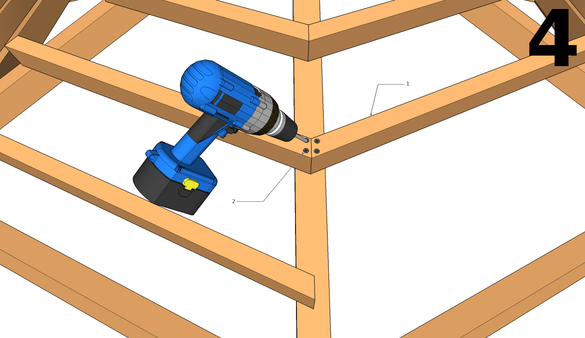 Assembler et fixer les chevrons