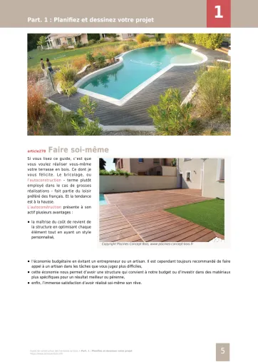 Extrait de la rubrique planifiez et dessinez votre projet