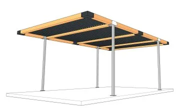 Carport (configuration : SP1 pour la platine basse et SP8 pour la platine haute)